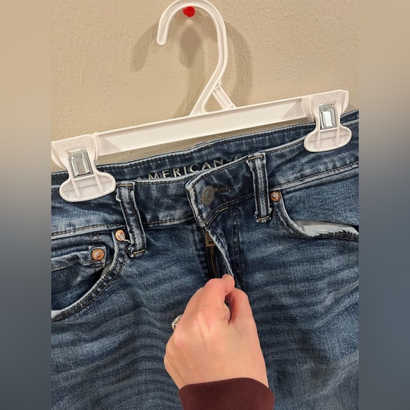 American Eagle Men’s Airflex+ Skinny Jeans Blue Wash 26x28 - Picture 4 of 10